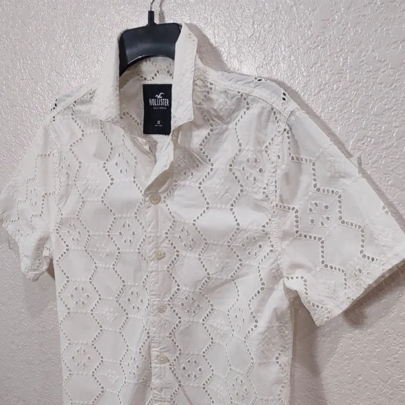 Hollister White Men's Shirt - Picture 5 of 16